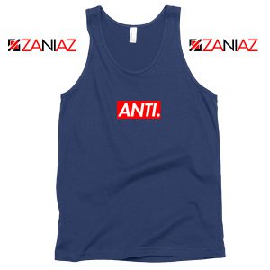 Anti Rihanna Albumn Navy Blue Tank Top