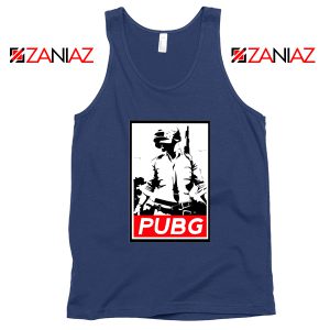 Best PUBG Printed Navy Blue Tank Top