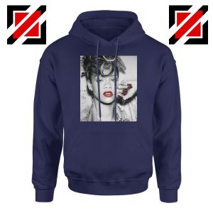 Best Rihanna Pop Singer Navy Blue Hoodie