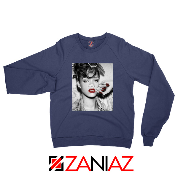 Best Rihanna Pop Singer Navy Blue Sweater