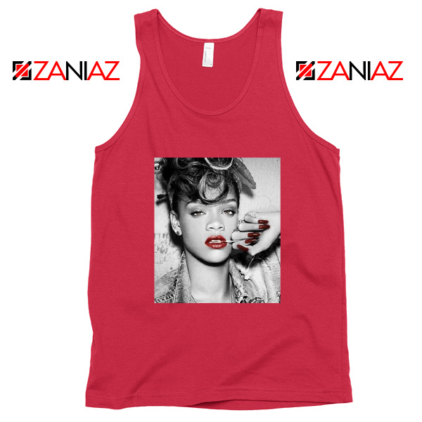 Best Rihanna Pop Singer Red Tank Top