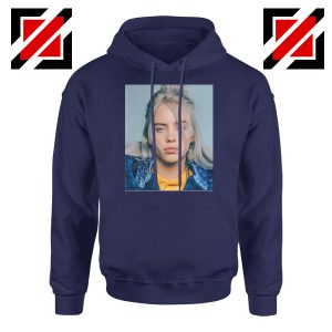 Billie Eilish Girl Star Navy Blue Hoodie