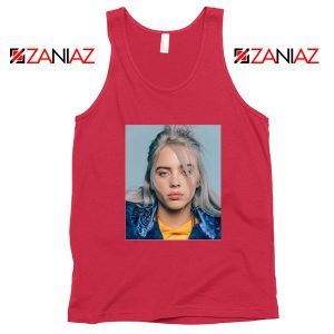 Billie Eilish Girl Star Red Tank Top