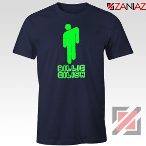 Billie Eilish Pop Singer Navy Blue Tshirt
