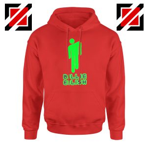 Billie Eilish Pop Singer Red Hoodie