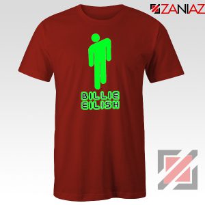 Billie Eilish Pop Singer Red Tshirt