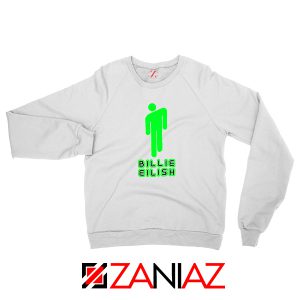 Billie Eilish Pop Singer White Sweatshirt