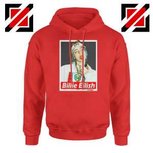 Billie Eilish Womens Red Hoodie