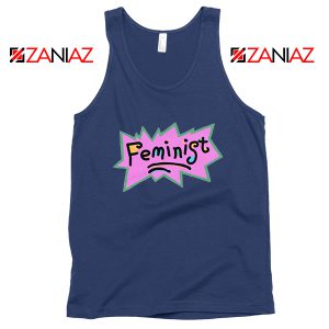 Cheap Feminist Rugrats Navy Blue Tank Top