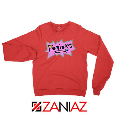 Cheap Feminist Rugrats Red Sweatshirt