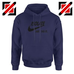 Coronavirus Isolate Parody Nike Navy Blue Hoodie