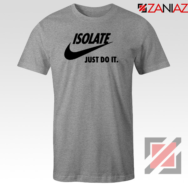 Coronavirus Isolate Parody Nike Sport Grey Tshirt