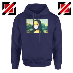 Coronavirus Mona Lisa Navy Blue Hoodie