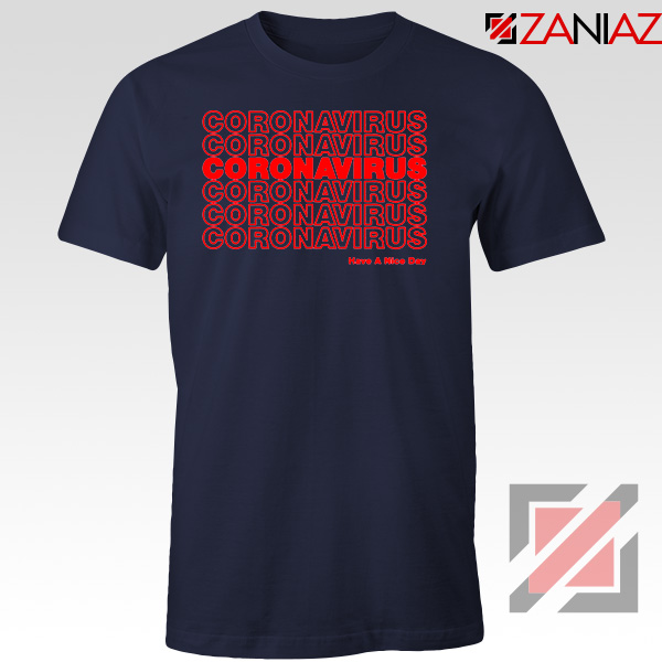 Coronavirus Repeating Navy Blue Tshirt