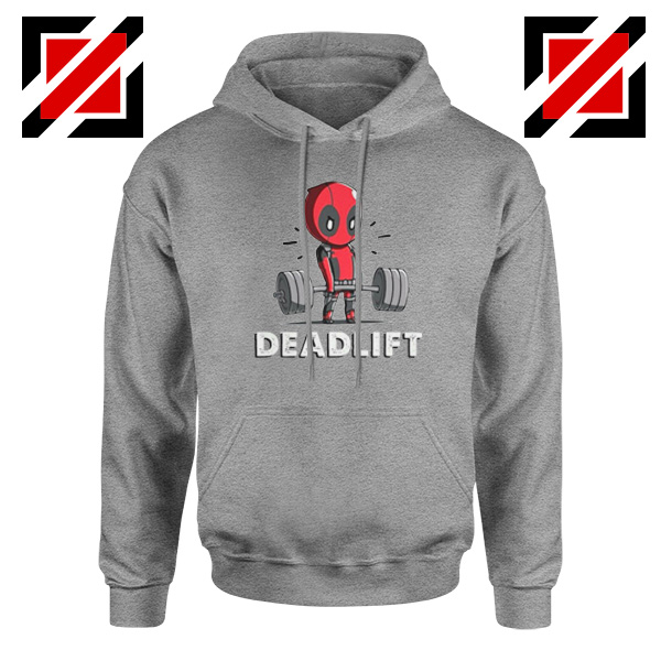 Deadpool Deadlift Sport Grey Hoodie