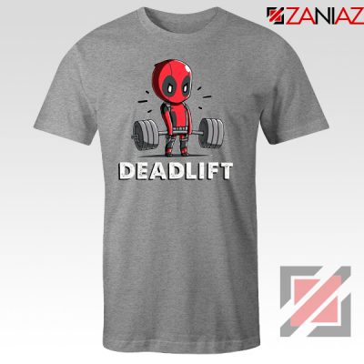 Deadpool Deadlift Sport Grey Tshirt