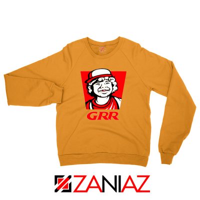 Dustin GRR Parody Orange Sweater