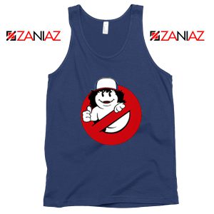 Dustin Ghostbusters Parody Navy Blue Tank Top