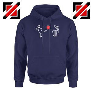 Football Soccer Corona Virus Navy Blue Hoodie