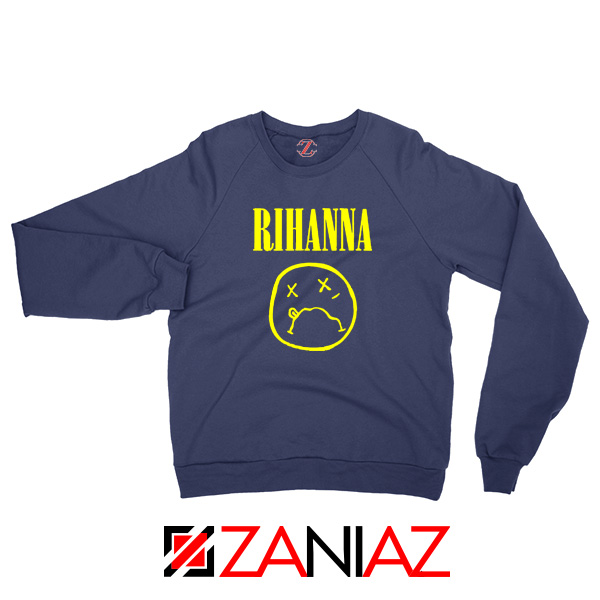 Nirvana Rihanna Navy Blue Sweatshirt