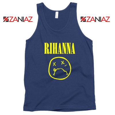 Nirvana Rihanna Navy Blue Tank Top