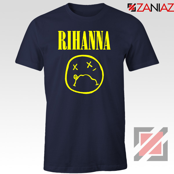Nirvana Rihanna Navy Blue Tshirt
