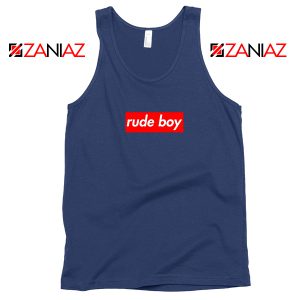 Rude Boy Rihanna Navy Blue Tank Top