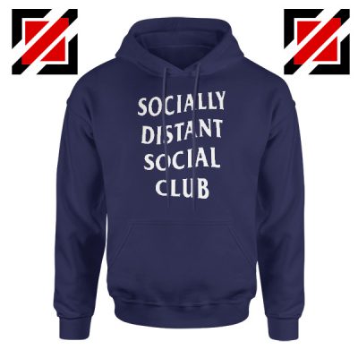 Socially Distant Social Club Navy Blue Hoodie