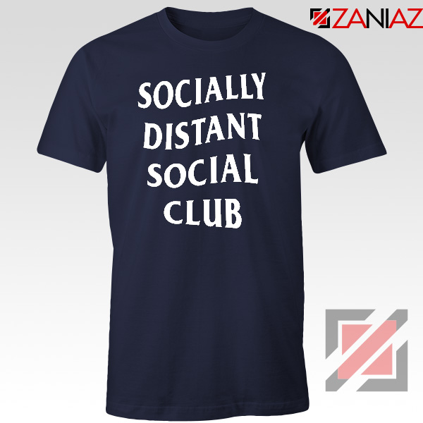 Socially Distant Social Club Navy Blue Tshirt