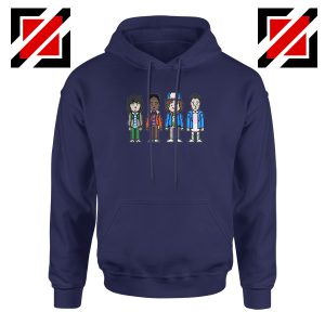 Stranger Things Characters Navy Blue Hoodie