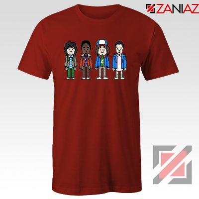 Stranger Things Characters Red Tshirt