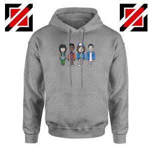 Stranger Things Characters Sport Grey Hoodie