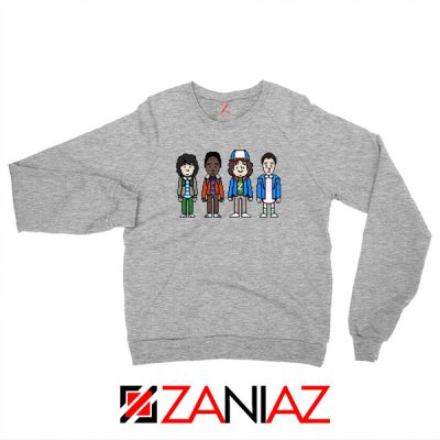 Stranger Things Characters Sport Grey Sweater