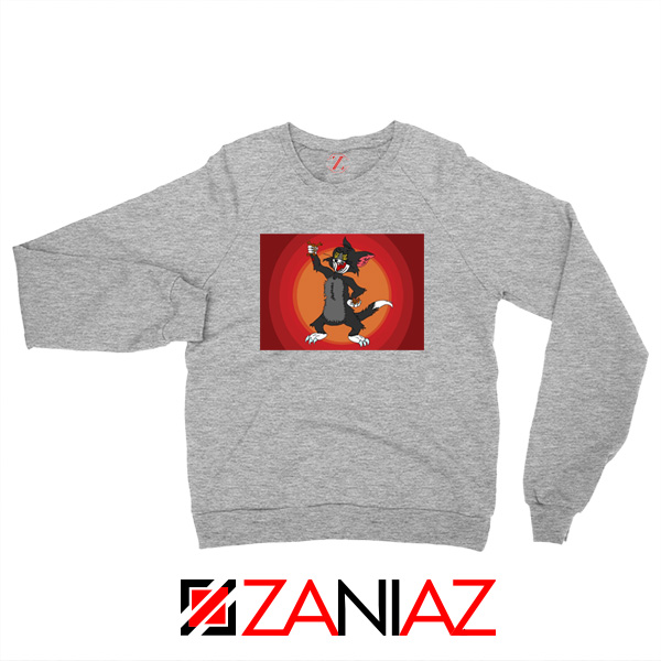 Tom The Cat Wins Sport Grey Sweatshirt