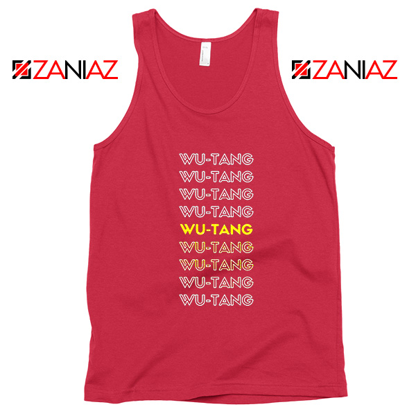Typography Rapper Red Tank Top