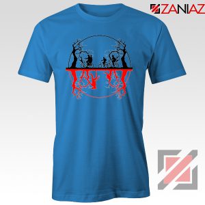 Upside Down Silhouettes Blue Tshirt