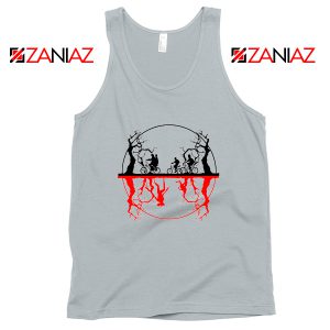 Upside Down Silhouettes Sport Grey Tank Top