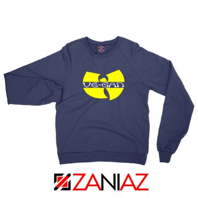 Vegan Logo Wu Tang Clan Navy Blue Sweater