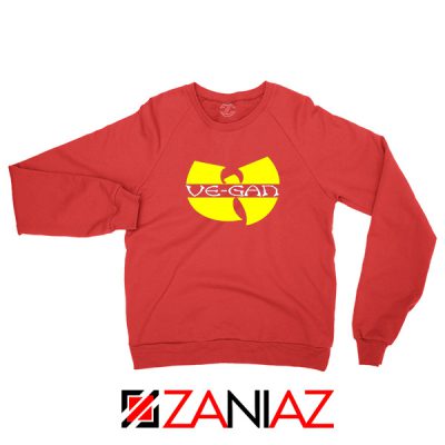 Vegan Logo Wu Tang Clan Red Sweater