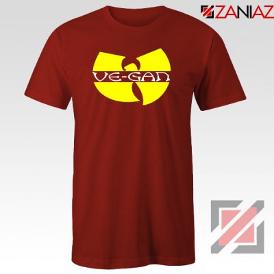 Vegan Logo Wu Tang Clan Red Tshirt
