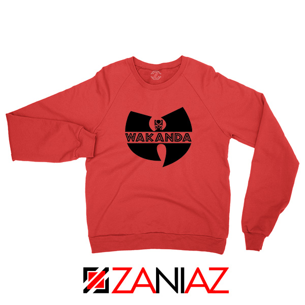 Wakanda Parody Red Sweatshirt Wutang Logo
