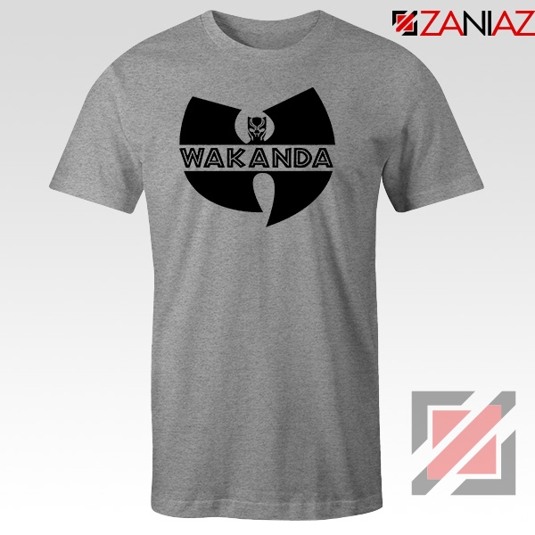 Wakanda Parody Sport Grey Tshirt Wutang Logo