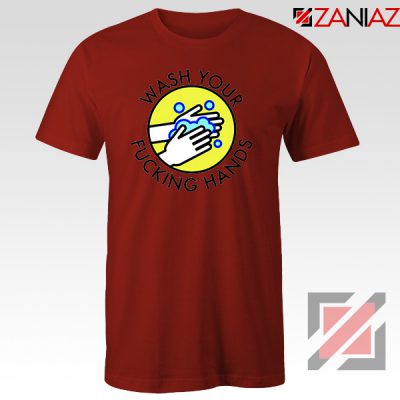 Wash Your Hands No Virus Red Tshirt