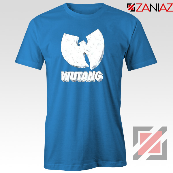 Wutang Clan Logo Vinyage 90s Blue Tshirt