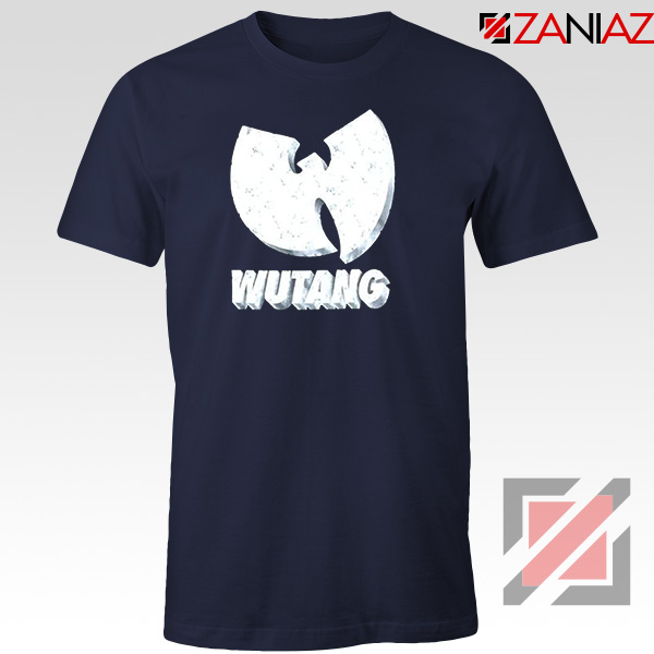 Wutang Clan Logo Vinyage 90s Navy Blue Tshirt