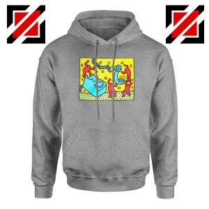 Keith Haring Visual Art Sport Grey Hoodie