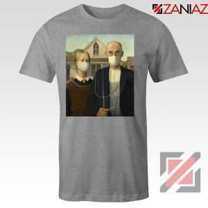 American Gothic Mask Covid 19 Sport Grey Tshirt