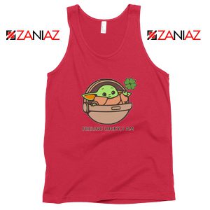 Baby Yoda Feeling Lucky Red Tank Top