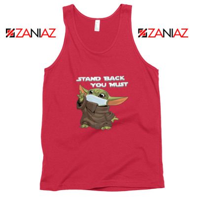 Baby Yoda Stand Back You Must Red Tank Top