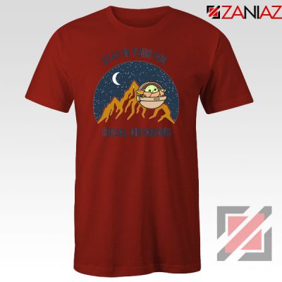 Baby Yoda Stay In Your Pod Red Tshirt